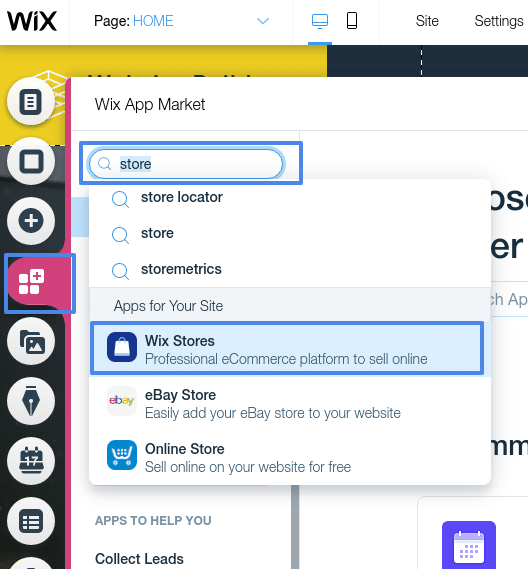 wix ecommerce online store app