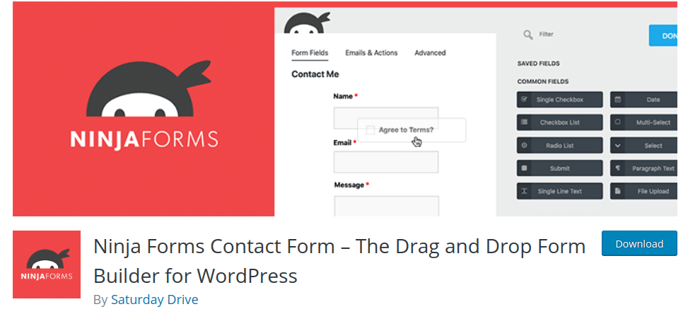 ninja forms wordpress contact forms plugin