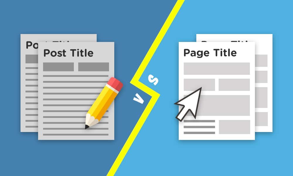 wordpress posts vs pages graphic