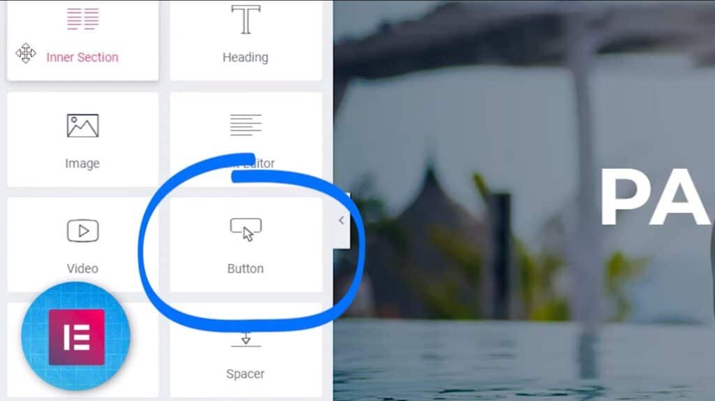elementor page builder button element
